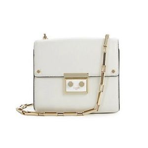 Luana Italy White Marella Mini Chain Bag